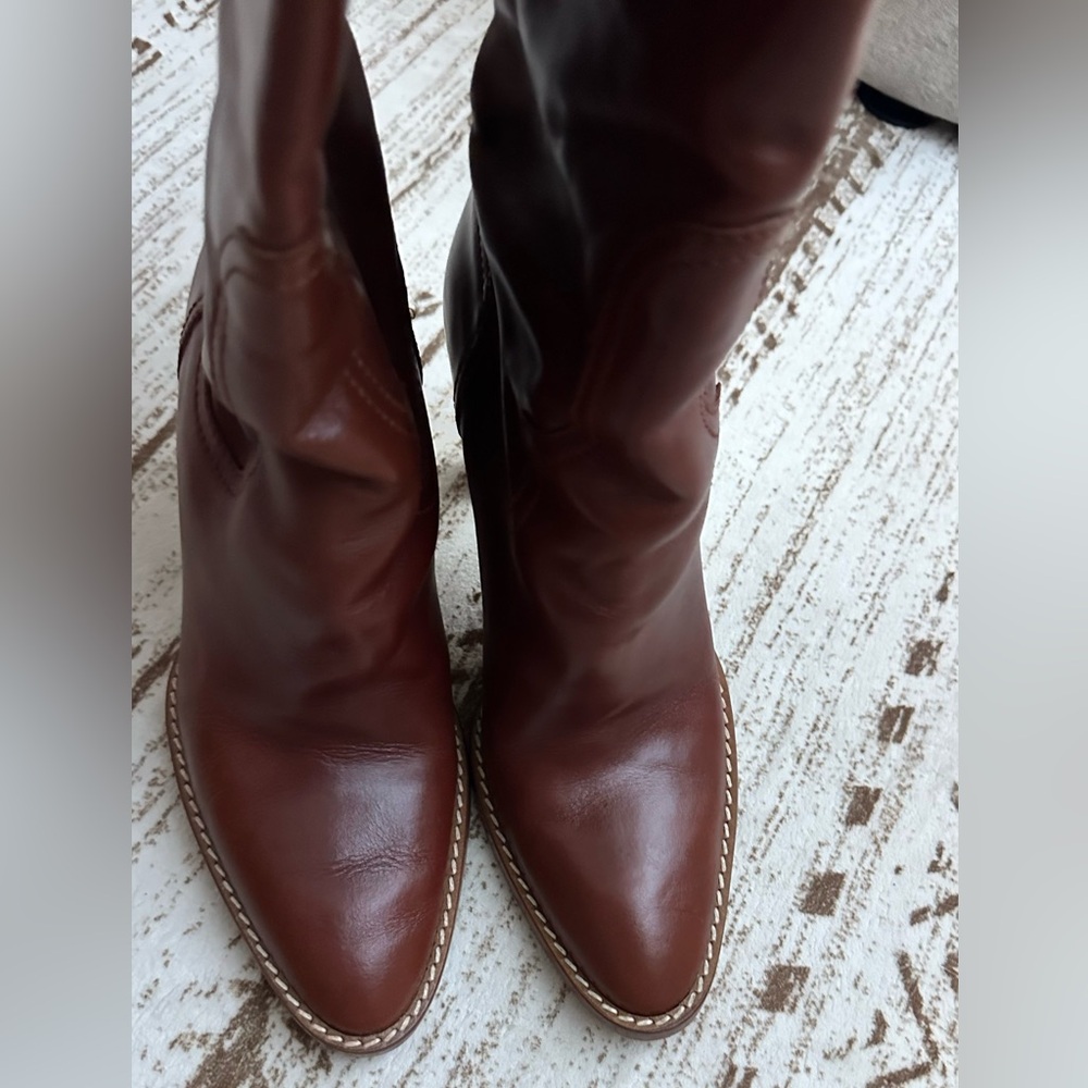 Zara leather heeled boots - Picture 2 of 12
